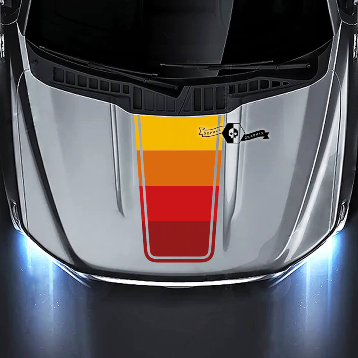 Musclecar truck XL XLT STX LARIAT Motorkap Kleur Set Bergen Graphics Zijdecals Stickers
