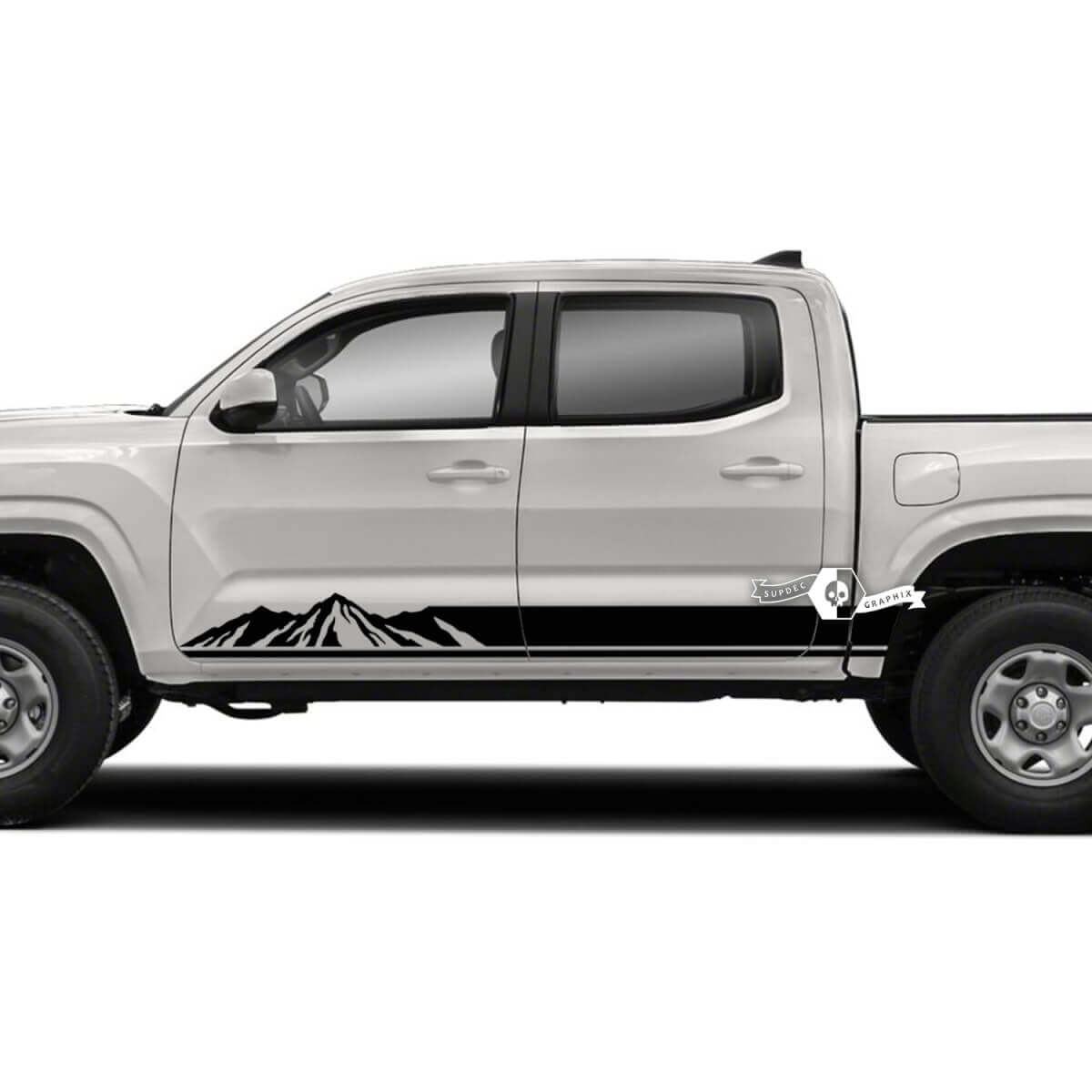 Paar Toyota Tacoma SR5 Rocker Panel Mountain Side Vinyl Decals Grafische Sticker
