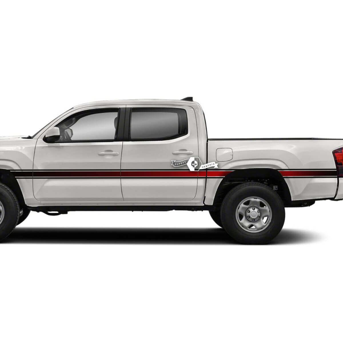 Paar Toyota Tacoma SR5 deuren gradiënt zijkant vinyl stickers grafische sticker
