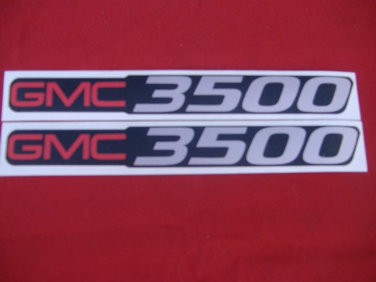 2 GMC 3500 STICKERS GMC 3500 SIERRA MAAT BADGE STICKERS STICKERS