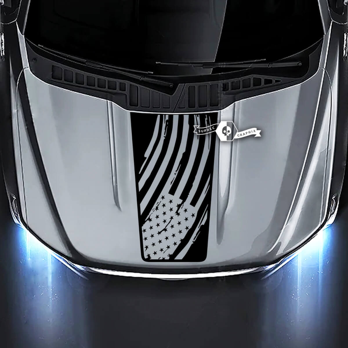 Ford F-150 XL XLT STX LARIAT Hood vlag USA grafische stickers stickers
