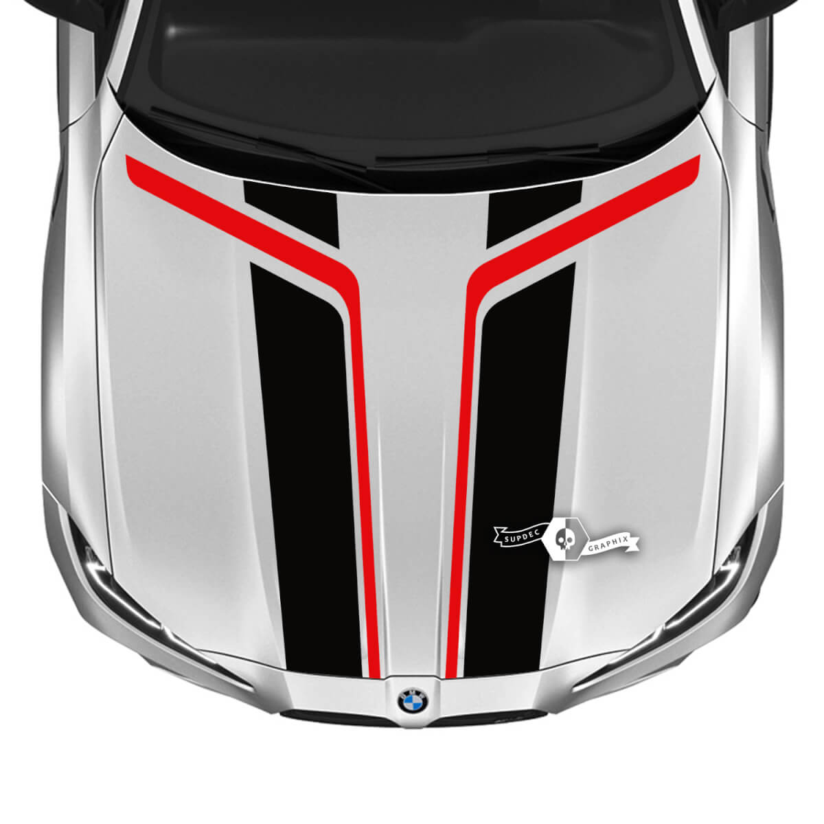 2021+ BMW M4 M3 G80 G82 G83 M Performance Hood Vinyloverdrukplaatjesticker 2 kleuren
