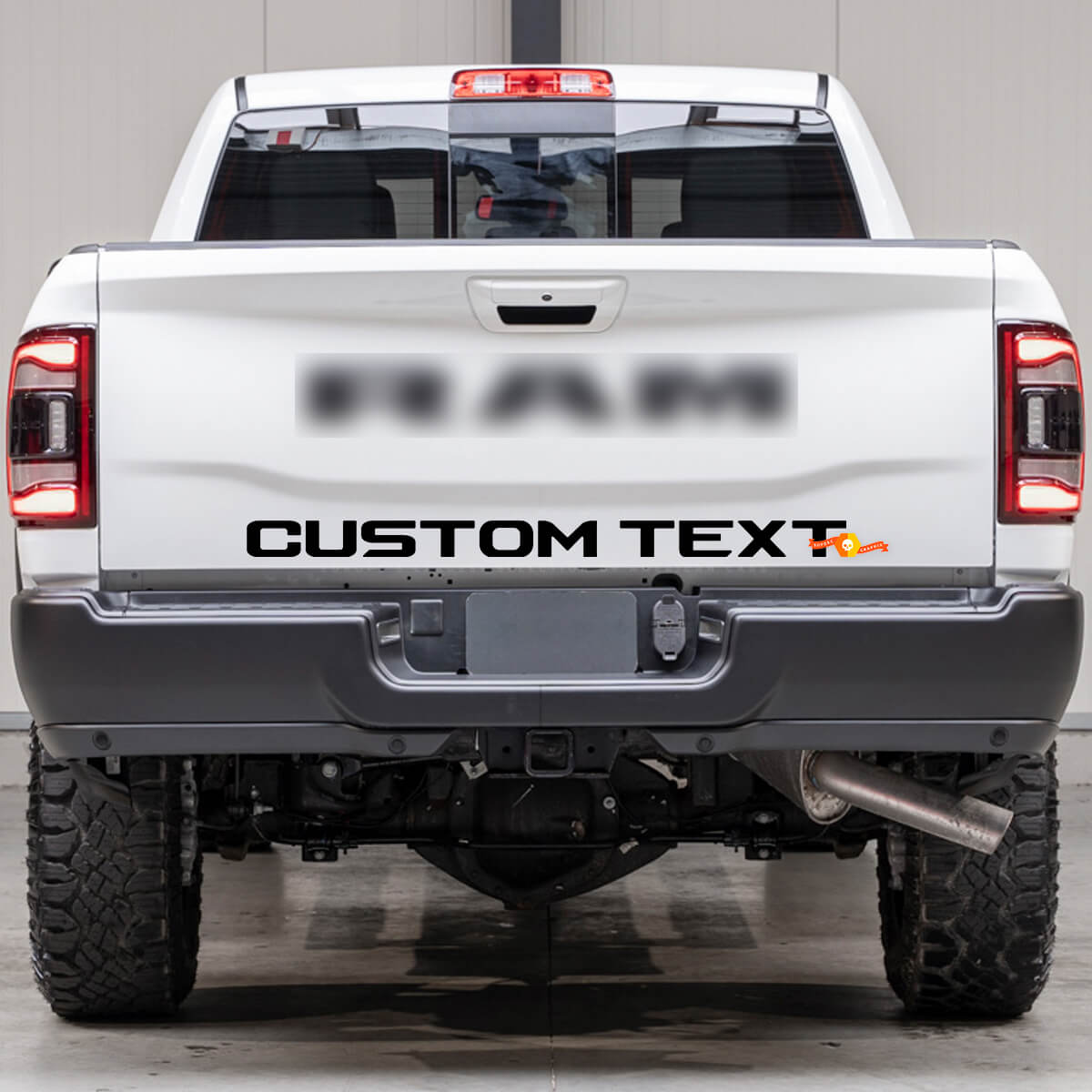 Aangepaste Lettering Achterklep Vinyl Decal voor Dodge Ram Power Wagon
