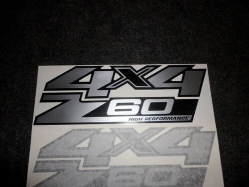 Z60 High Performance 4x4 Vinylsticker voor GMC Sierra Yukon Canyon