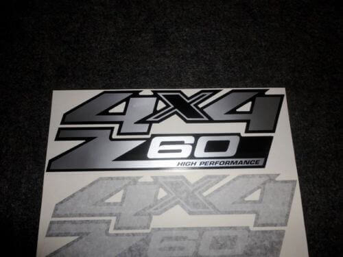 Z60 High Performance 4x4 Vinylsticker voor GMC Sierra Yukon Canyon