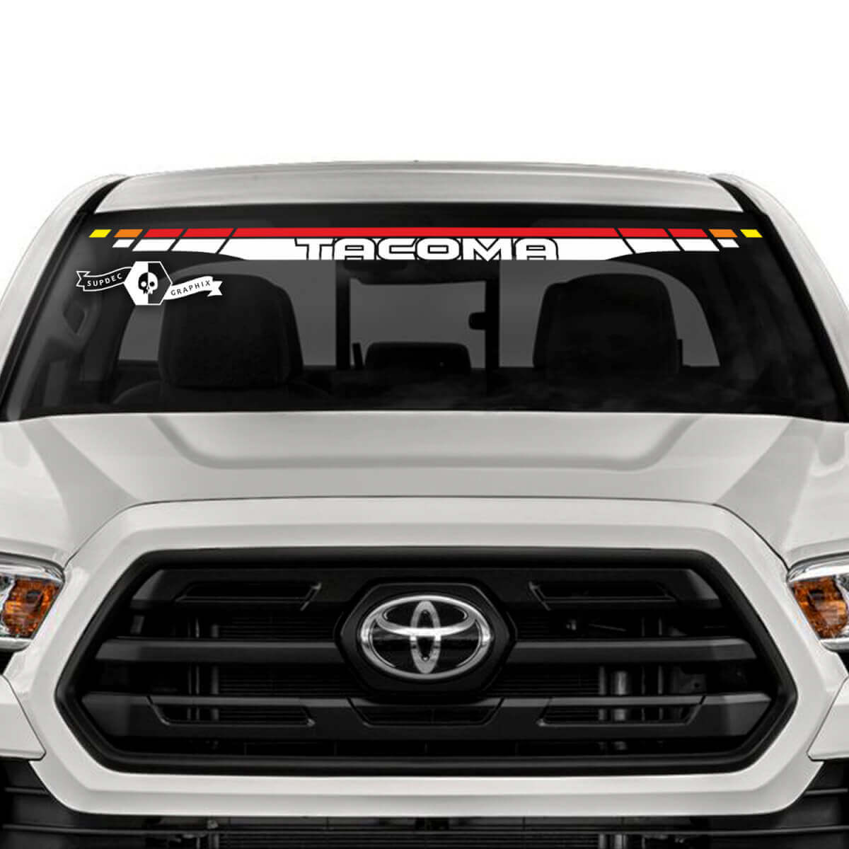 Toyota Tacoma SR5 voorruit lijn zonsondergang kleuren vinyl stickers grafische sticker
