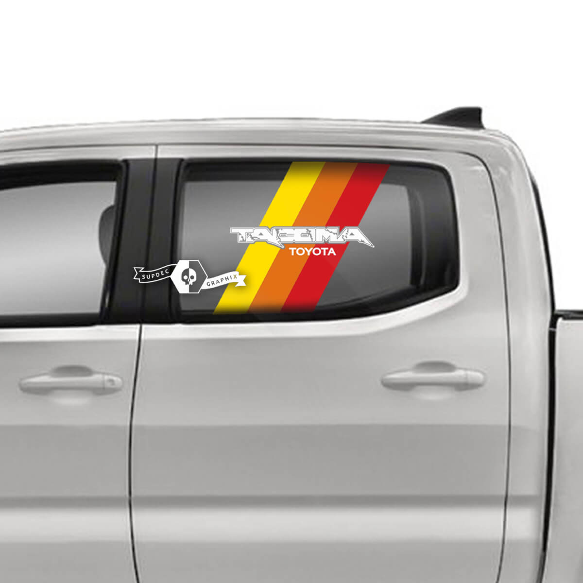 Toyota Tacoma Raptor stijl venster Old School strepen vinyl stickers grafische sticker
