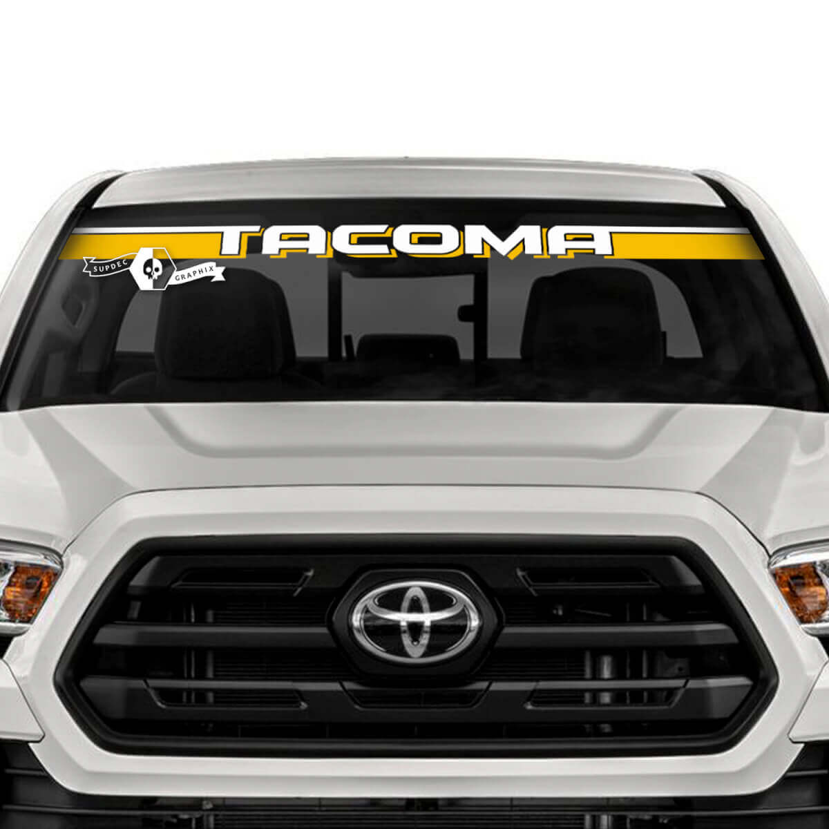 Toyota Tacoma SR5 voorruit lijn schaduw vinyl stickers grafische sticker 2 kleuren
