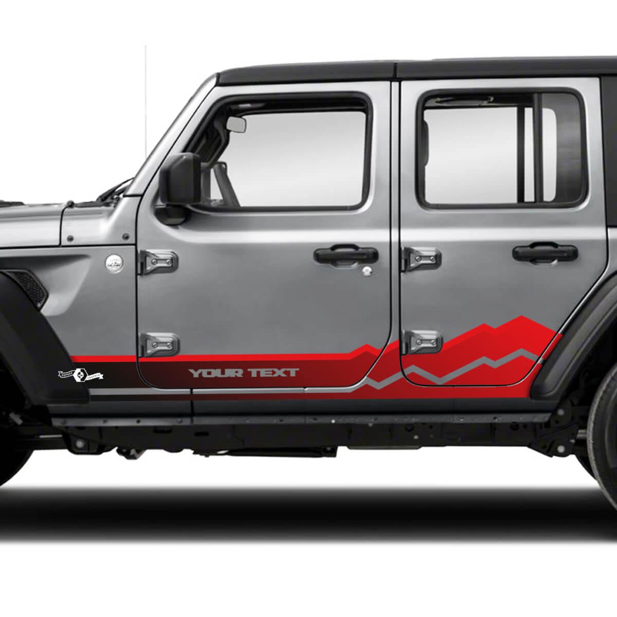 Mountains Deuren Zijstrook Vinyl Sticker Decal Verloop voor Jeep Wrangler