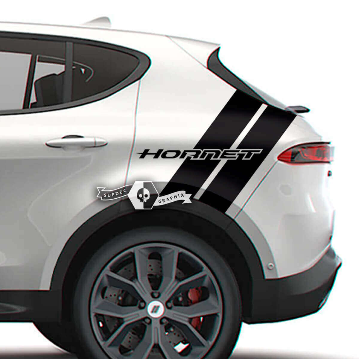 Dubbele Achterzijstripes Vinyl Stickers voor Dodge Hornet RT GT