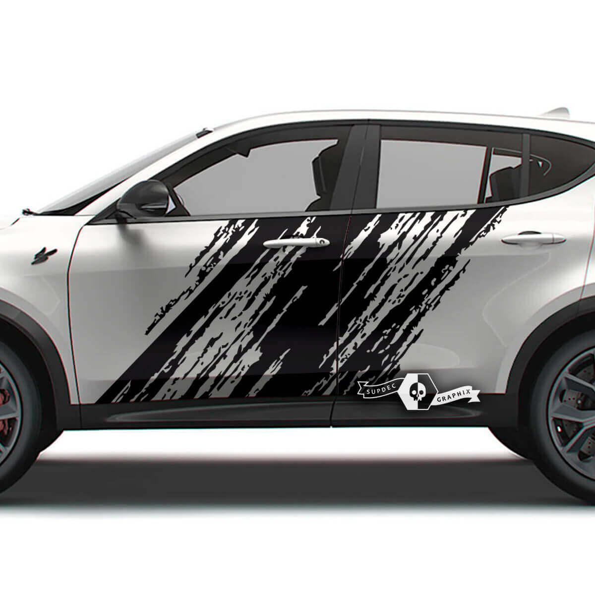 Paar Dodge Hornet deuren zijstrepen Splash Wrap modder Vinyl stickers stickers
