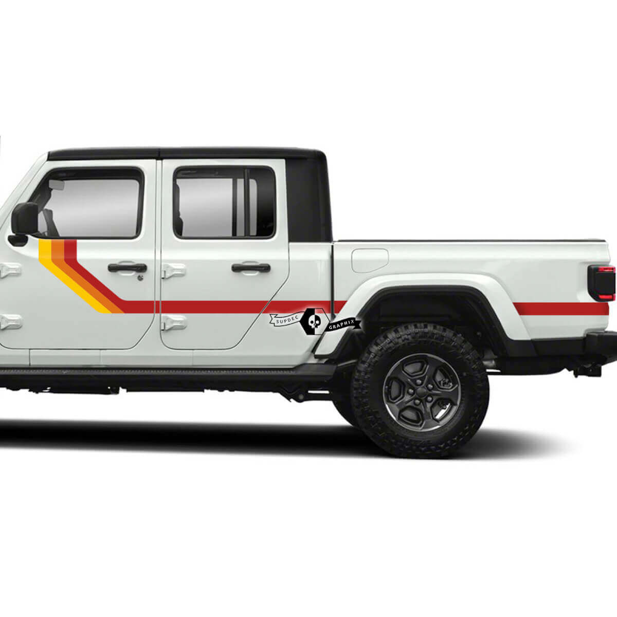 Paar Jeep Gladiator Rubicon retro vintage deuren 4x4 Off-Road racestripe kit sport Off Road 3 kleuren
