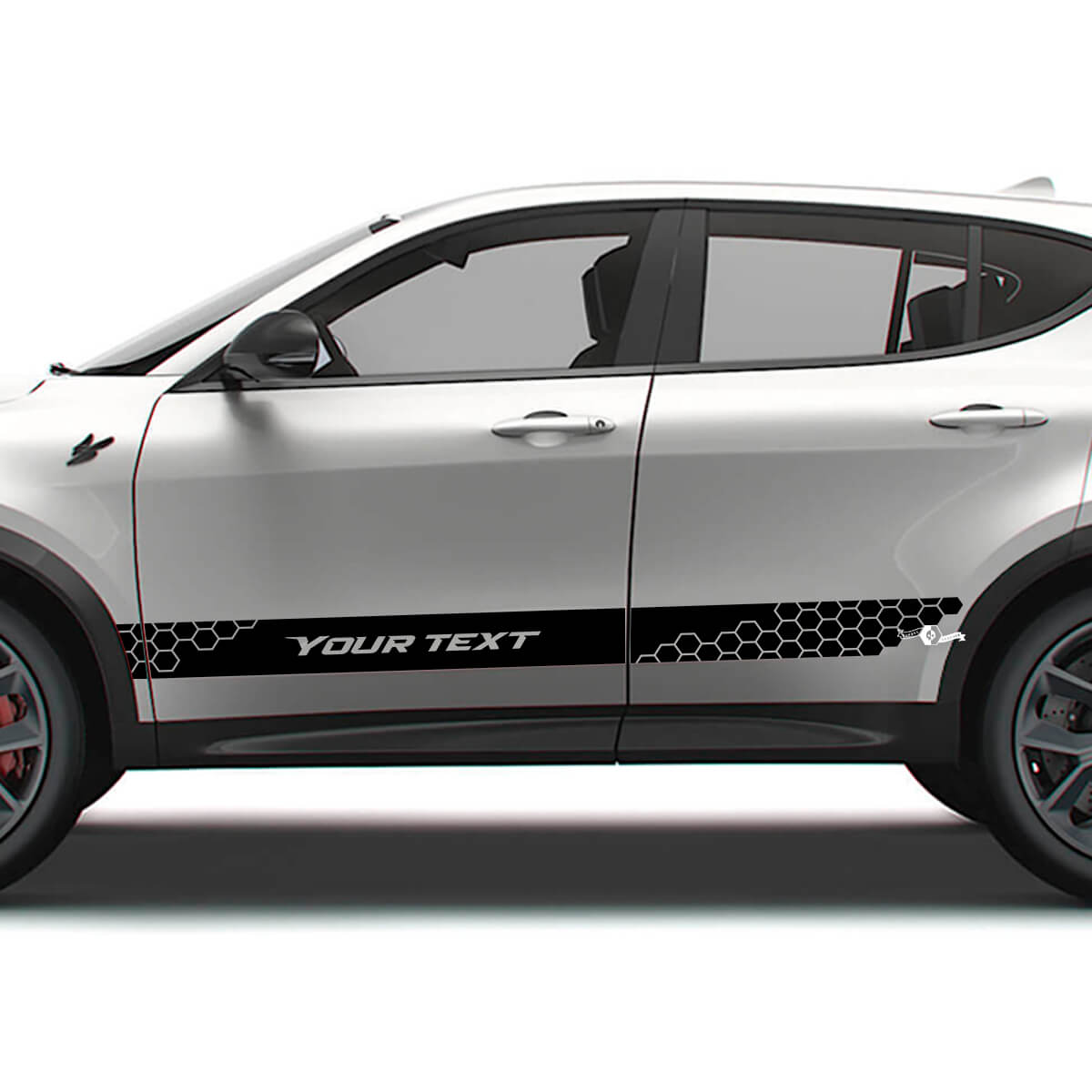 Honeycomb Style Zijstrepen Vinyl Decal Kit voor Dodge Hornet