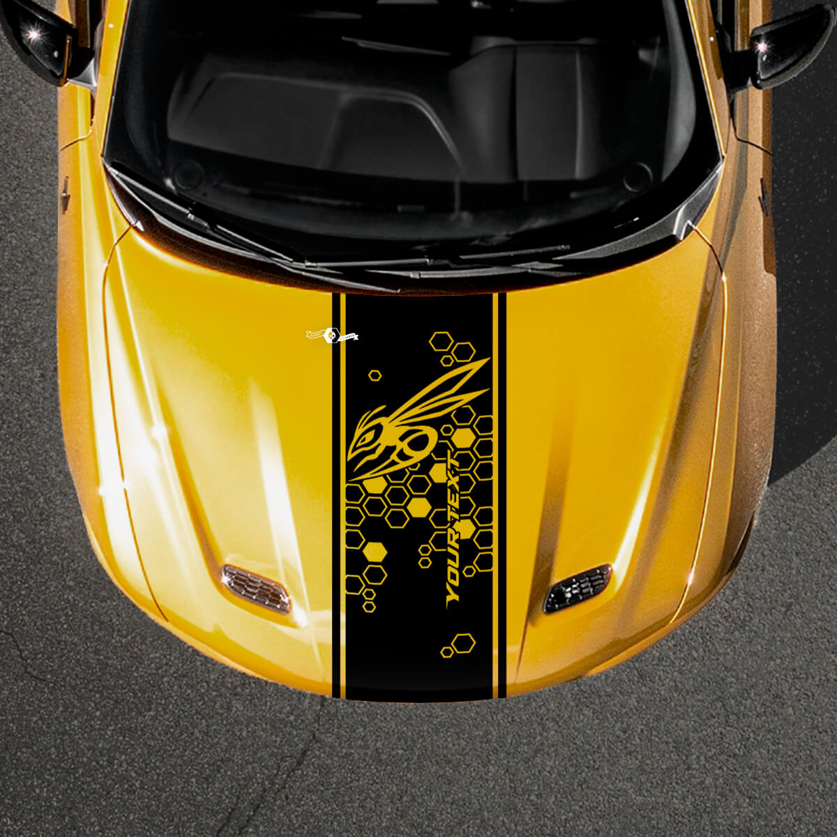 Honeycomb Hornet Motorkapstreep Vinyl Sticker voor Dodge Hornet