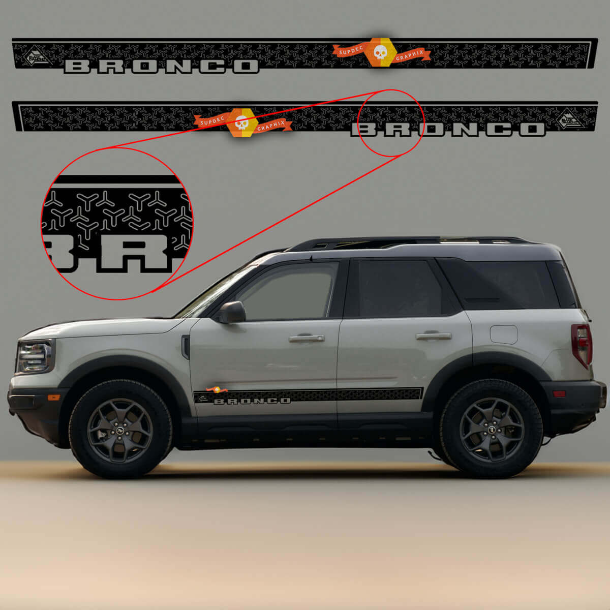 Black Diamond Deur Zijstreep Vinyl Decals Kit voor Musclecar paard Sport