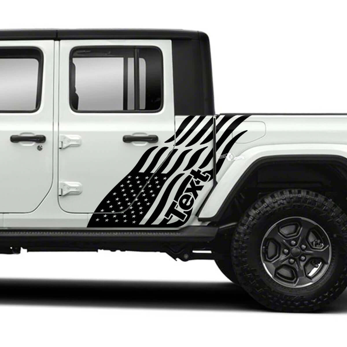 Paar Jeep Gladiator Side USA vlag deuren stickers stickers vinyl graphics streep
