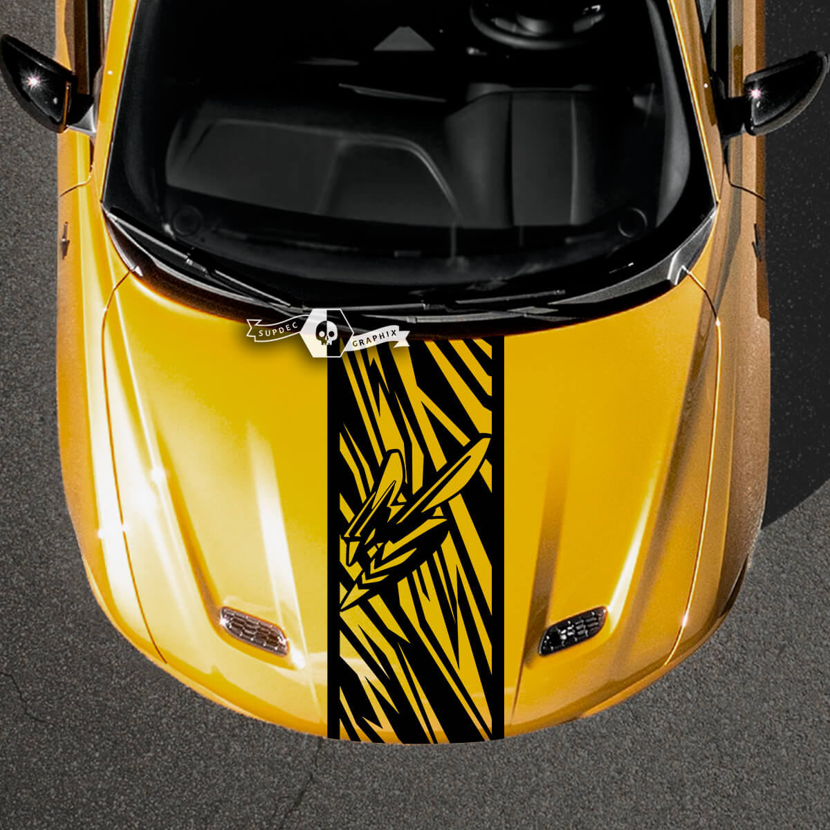 Kap Dodge Hornet strepen wrap vernietigd modder Hornet vinyl stickers sticker
