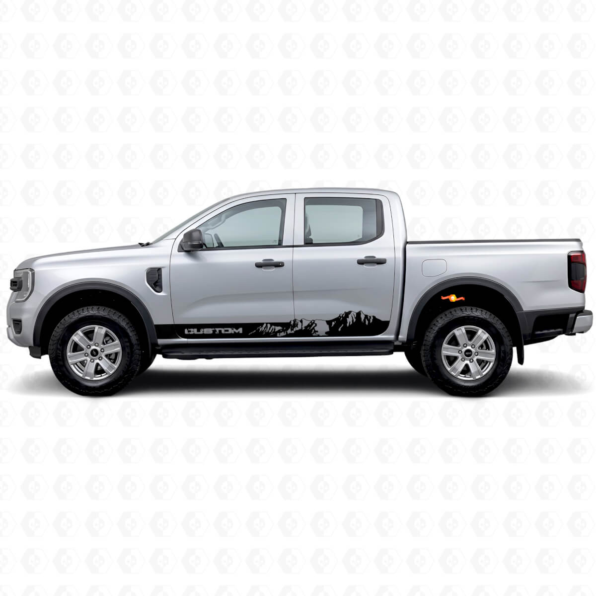Custom Mountain Style Strepen Rocker Panel Vinyl Stickers voor Musclecar Ranger