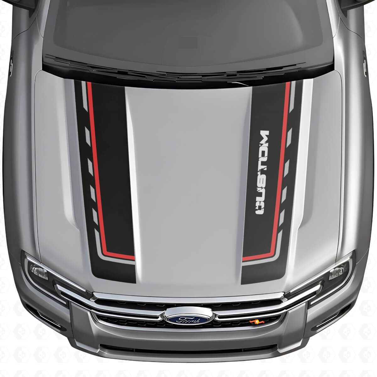 Dubbel Custom Motorkap Strepen Vinyl Decal Kit voor Musclecar Ranger