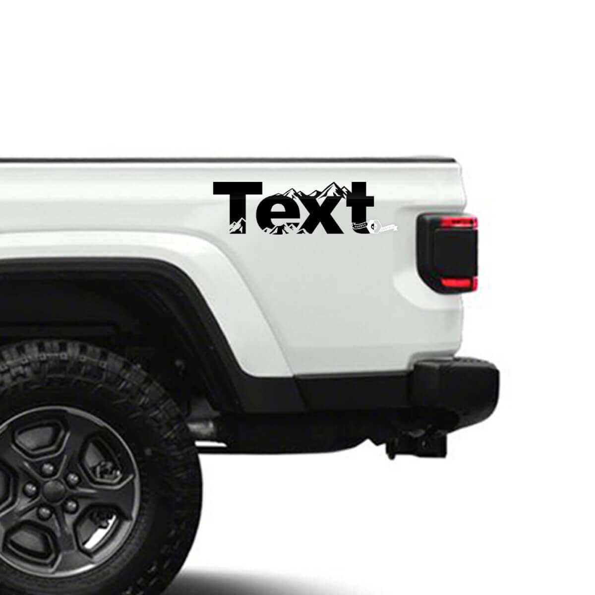 Aangepaste Tekst Bergen Zij Vinyl Stickers Stickers voor Jeep Gladiator
