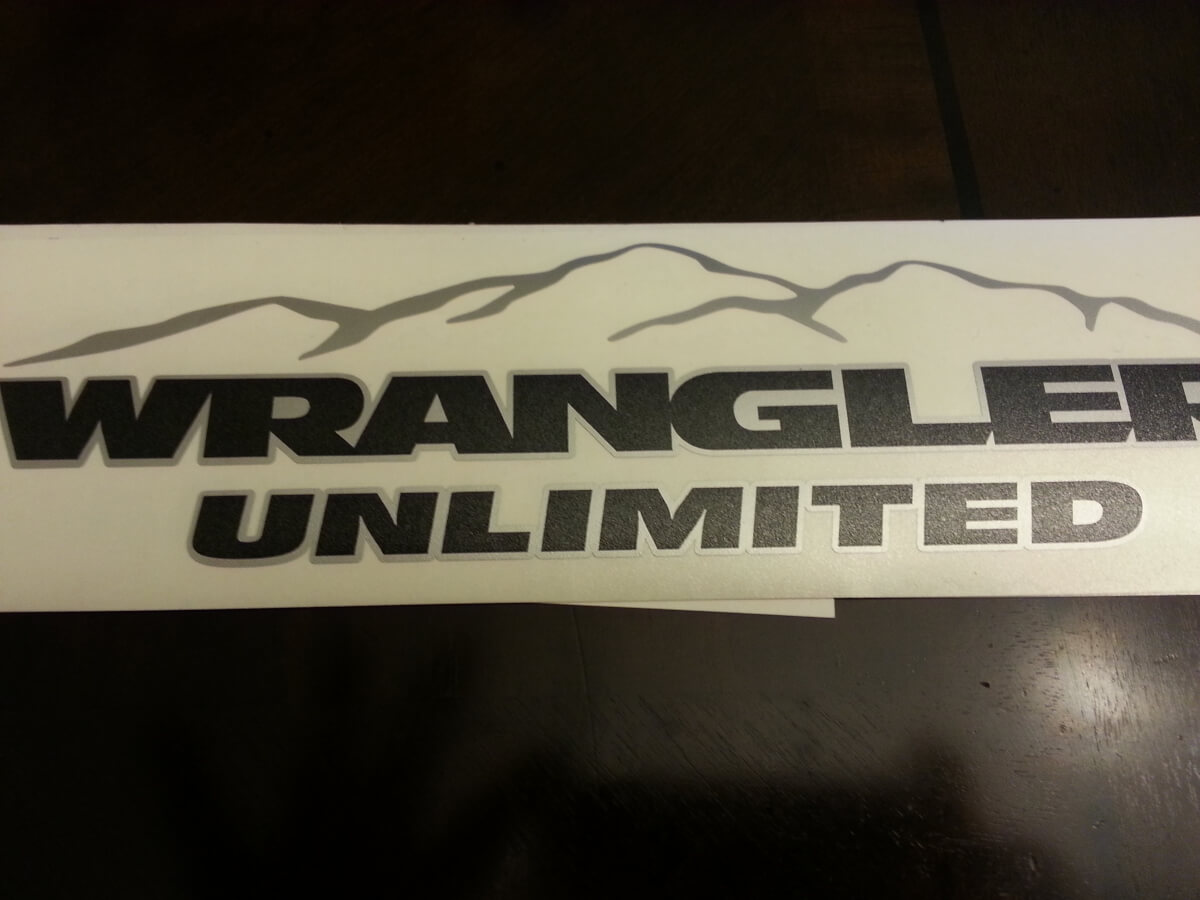 Mountain Vinyl Sticker Decal 2 voor Jeep Wrangler Unlimited CJ TJ YK JK XJ