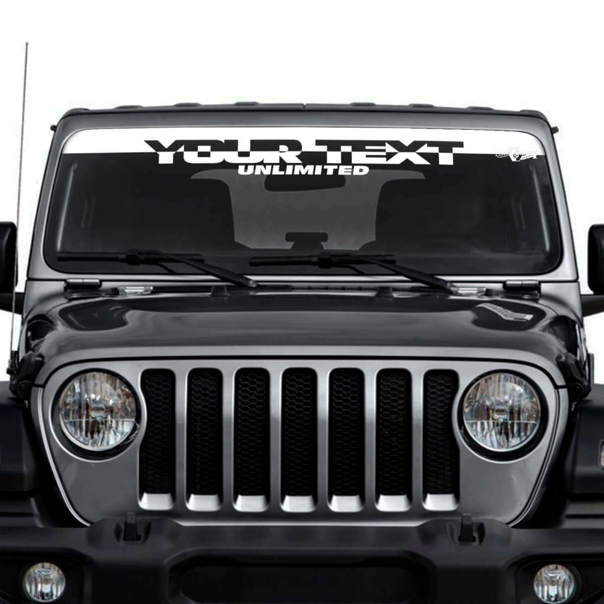 Aangepaste Tekst Voorruit Vinyl Stickers Decals voor Jeep Wrangler Unlimited