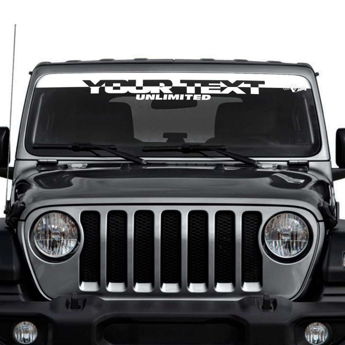 Aangepaste Tekst Voorruit Vinyl Stickers Decals voor Jeep Wrangler Unlimited