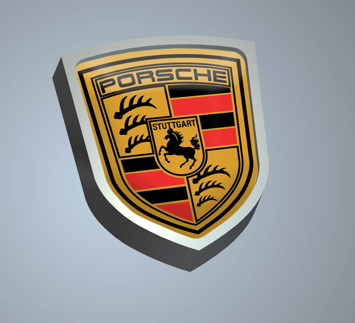 Porsche Metalen Aluminium Badge Bedzijde-embleem Aluminium passend voor Porsche

