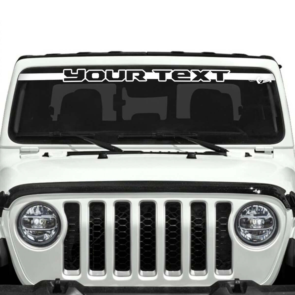 Aangepaste Tekstrand Voorruit Vinyl Stickers Decals voor Jeep Gladiator