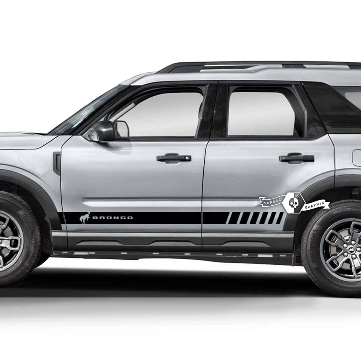 2x Ford Bronco Rocker Panel Side logo lijnstickers
