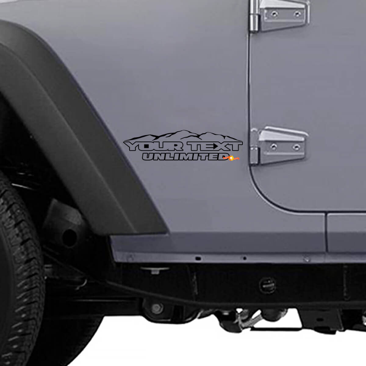 Mountain Style Aangepast Zij Vinyl Decal Kit voor Jeep Wrangler Unlimited