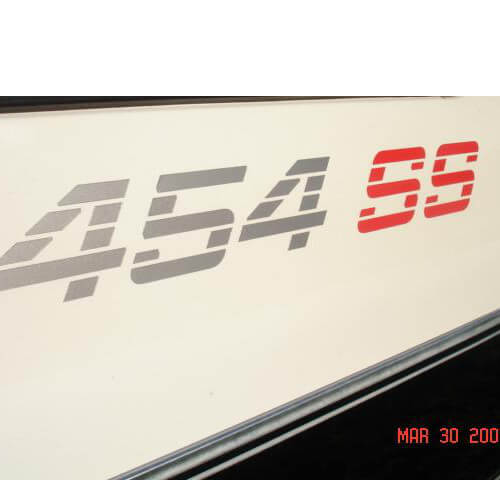 454 SS Bedside Vinyl Decal Set voor Chevrolet Truck 1990-1993