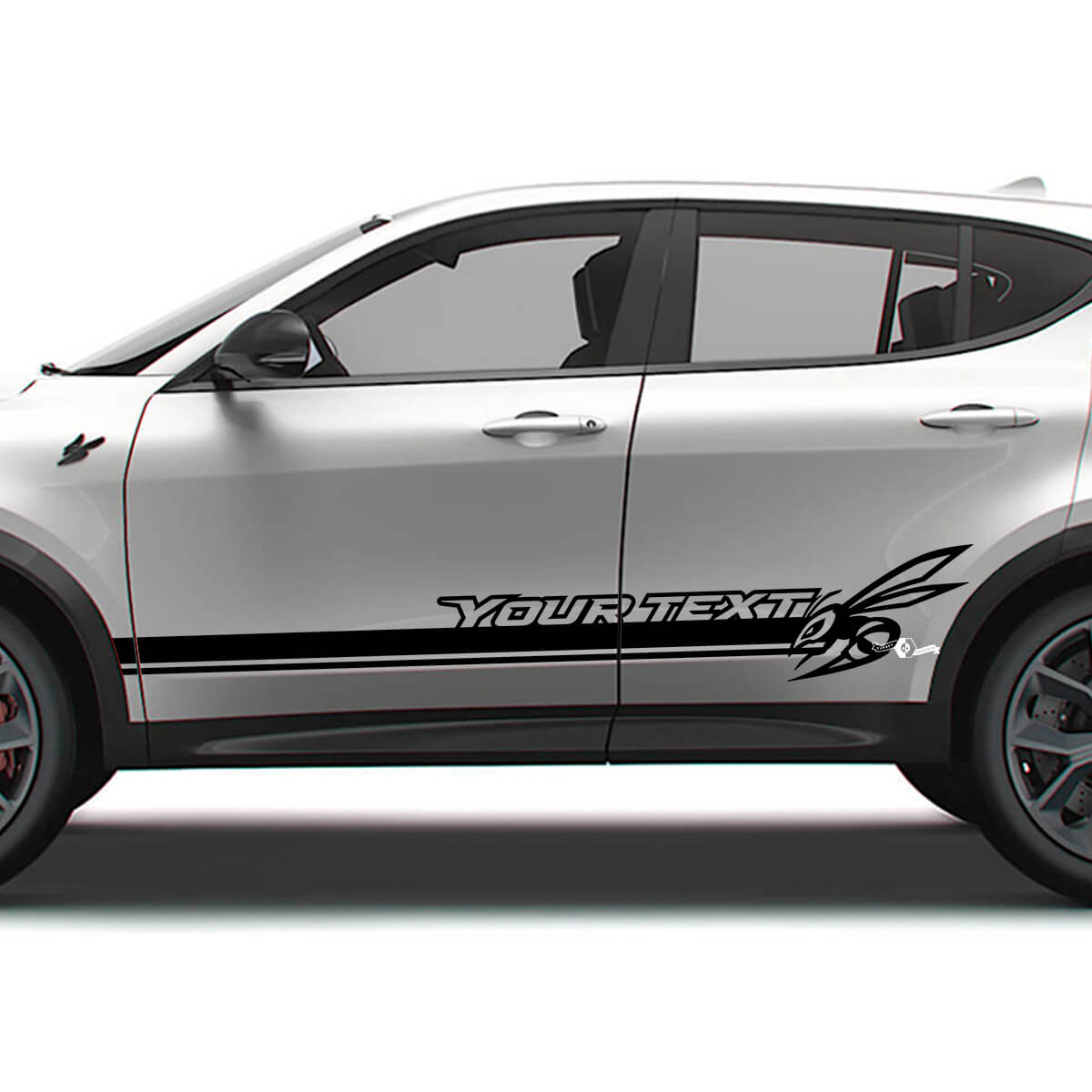 Custom Hornet Logo Deurzijstrepen Vinyl Stickers voor Dodge Hornet