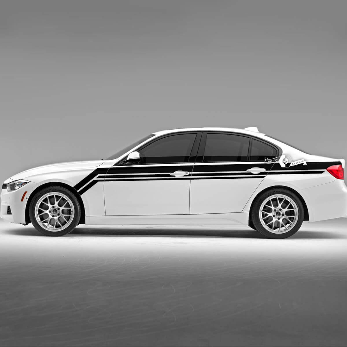 Paar BMW motorkap deuren zijstrepen Rally Motorsport achterspatbord vinyl sticker sticker F30 G20
