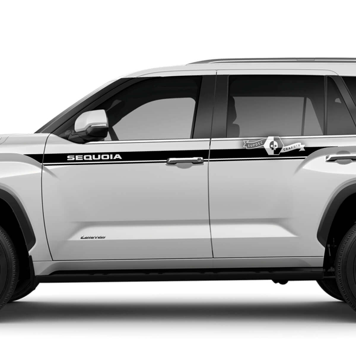 Paar Toyota Sequoia deuren omhoog streep logo vinyl stickers sticker geschikt voor Toyota Sequoia
