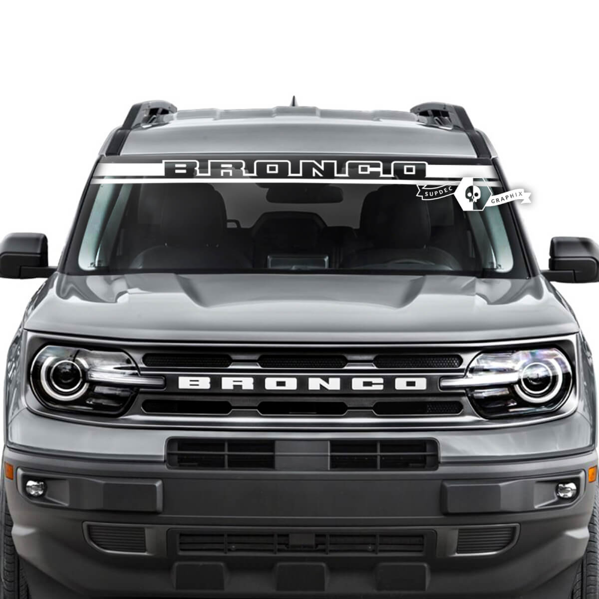 Ford Bronco voorruit voorruit logo trim strepen grafische stickers stickers
