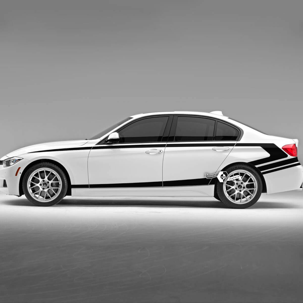 Paar BMW deuren omhoog zijstrepen Rally Motorsport Trim Vinyl Decal Sticker F30 G20
