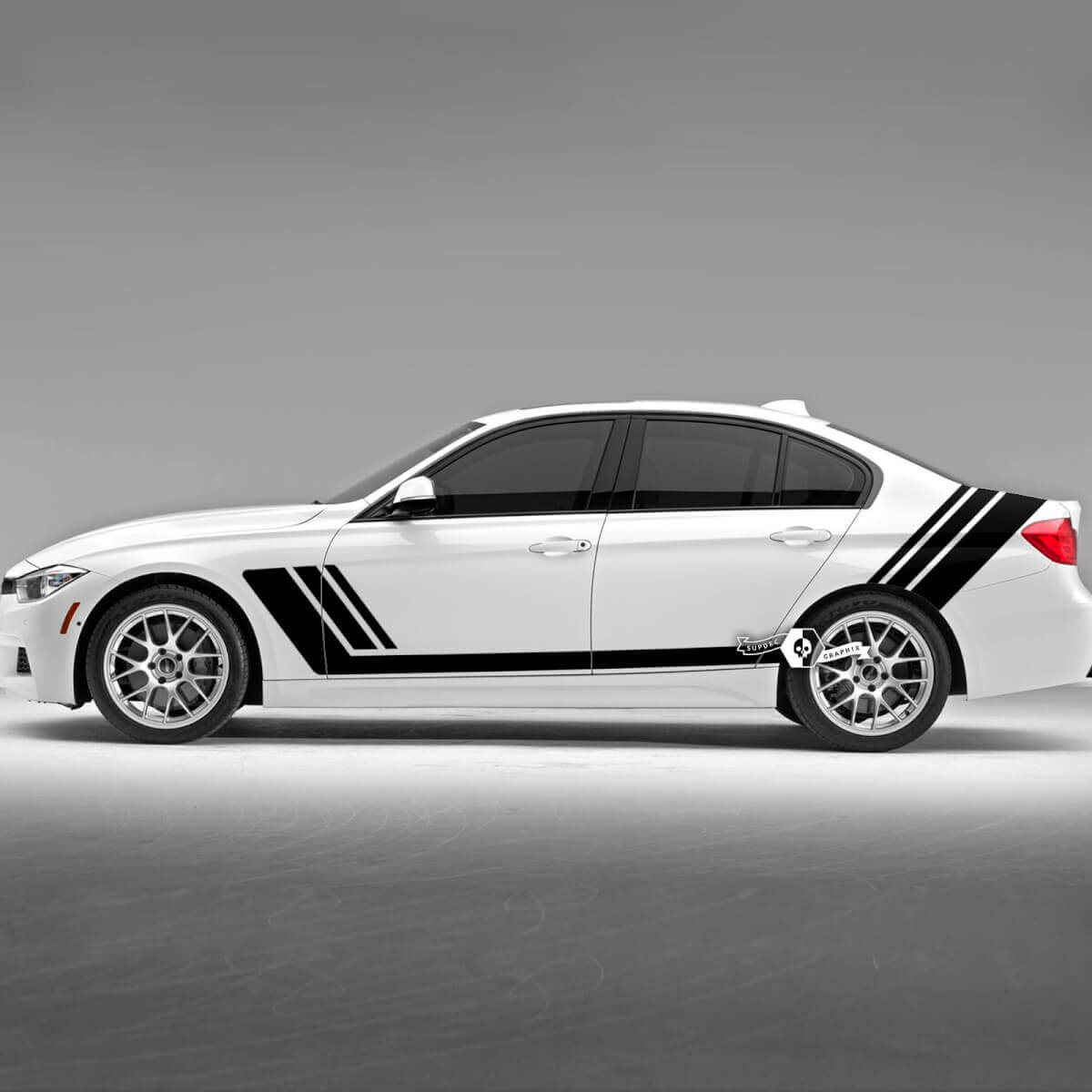 Paar BMW deuren lijnen zijstrepen Rally Motorsport Trim Vinyl Decal Sticker F30 G20
