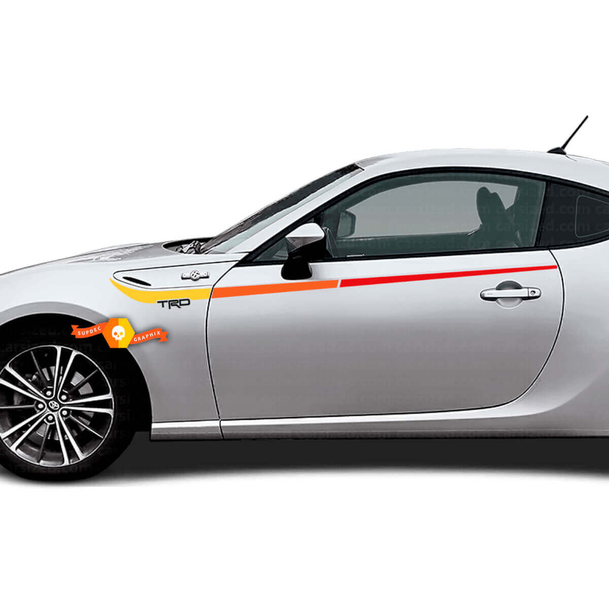 TRD Vintage Stijl Zijstrepen Vinyl Sticker Voor Toyota GT86