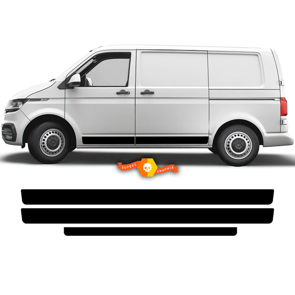 Paar VW Volkswagen Transporter Van Multivan Side Blank Stripes California kit voor T4 T5 T6 Vinyl Decal Sticker
