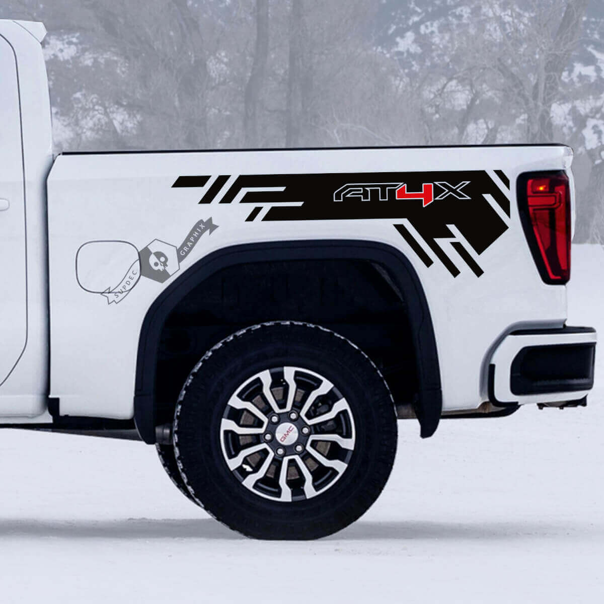 AT4X Off-Road Vinyle Side Decal Set voor GMC Sierra 1500