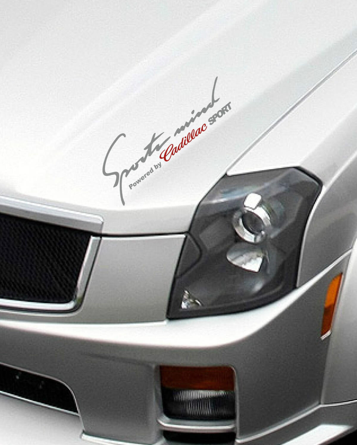 Sports Mind Aangedreven door Cadillac Sport Motorkap Vinyl Decal voor Cadillac