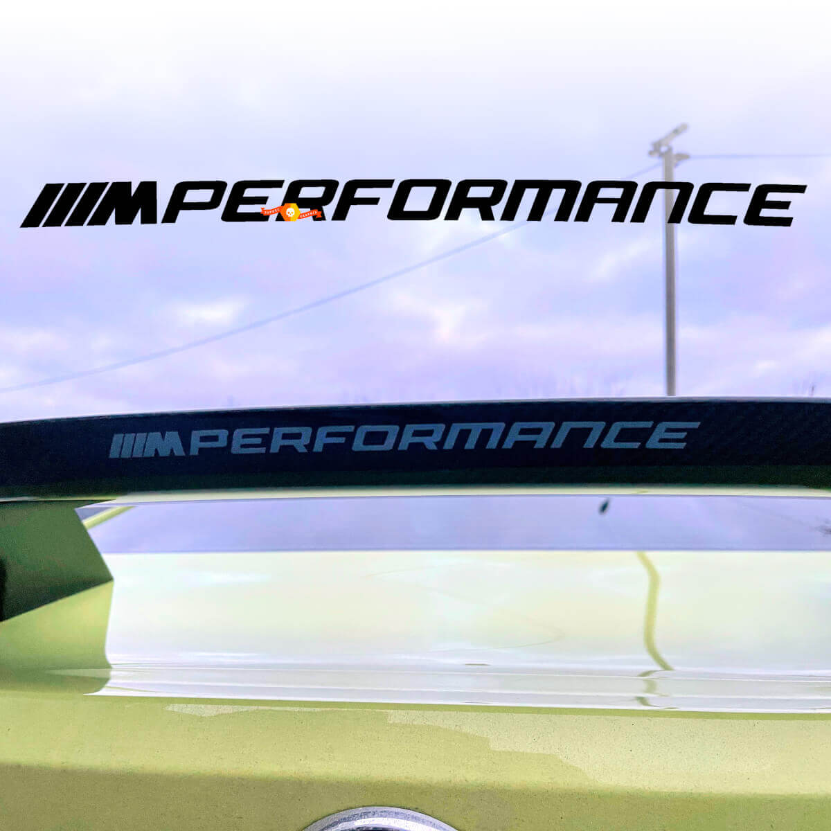 M Performance Style achterspoiler vinylsticker voor BMW G80 G82