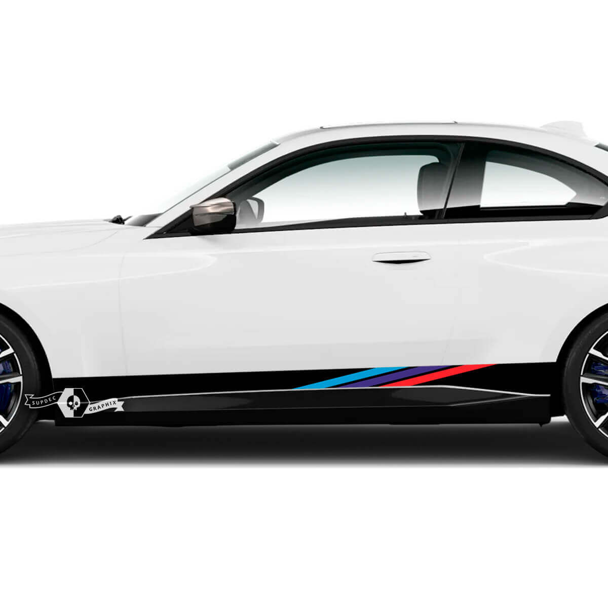 Paar BMW M2 M240 G42 F22 F87 M Performance Rocker Panel Side Stripes Deuren Streep Vinyl Decal Sticker
