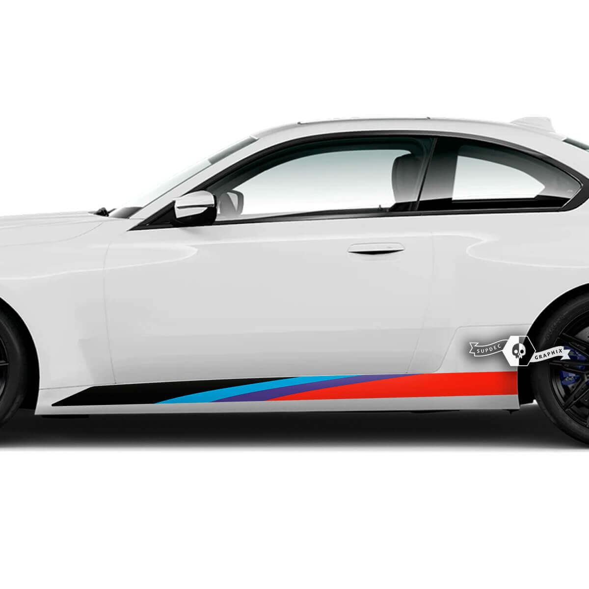 Paar BMW M2 M240 G42 F22 F87 M Performance Rocker Panel Side Stripes Deuren Vinyl Decal Sticker M Style
