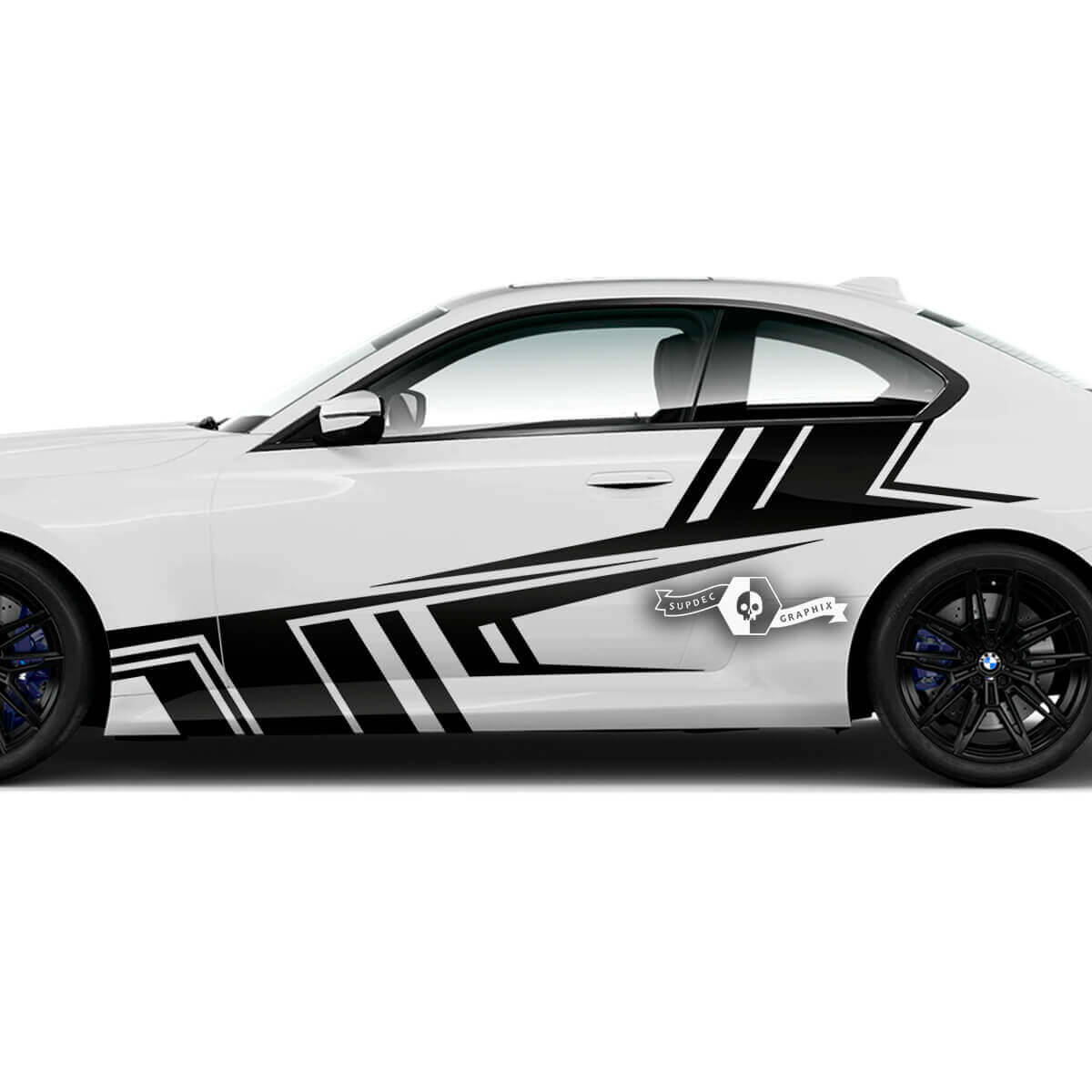 Paar BMW M2 M240 G42 F22 F87 M Performance Wrap Splash Side Fender Deuren Lijnen Vinyl Decal Sticker
