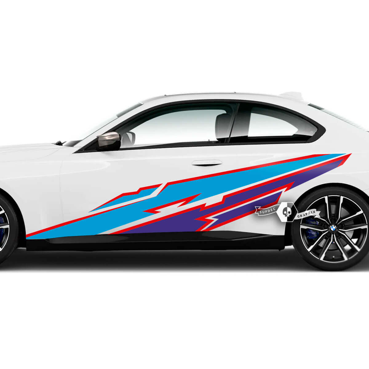 Paar BMW M2 M240 G42 F22 F87 M Performance Wrap Splash Side Fender Deuren Lijnen Trim Vinyl Decal Sticker 3 kleuren

