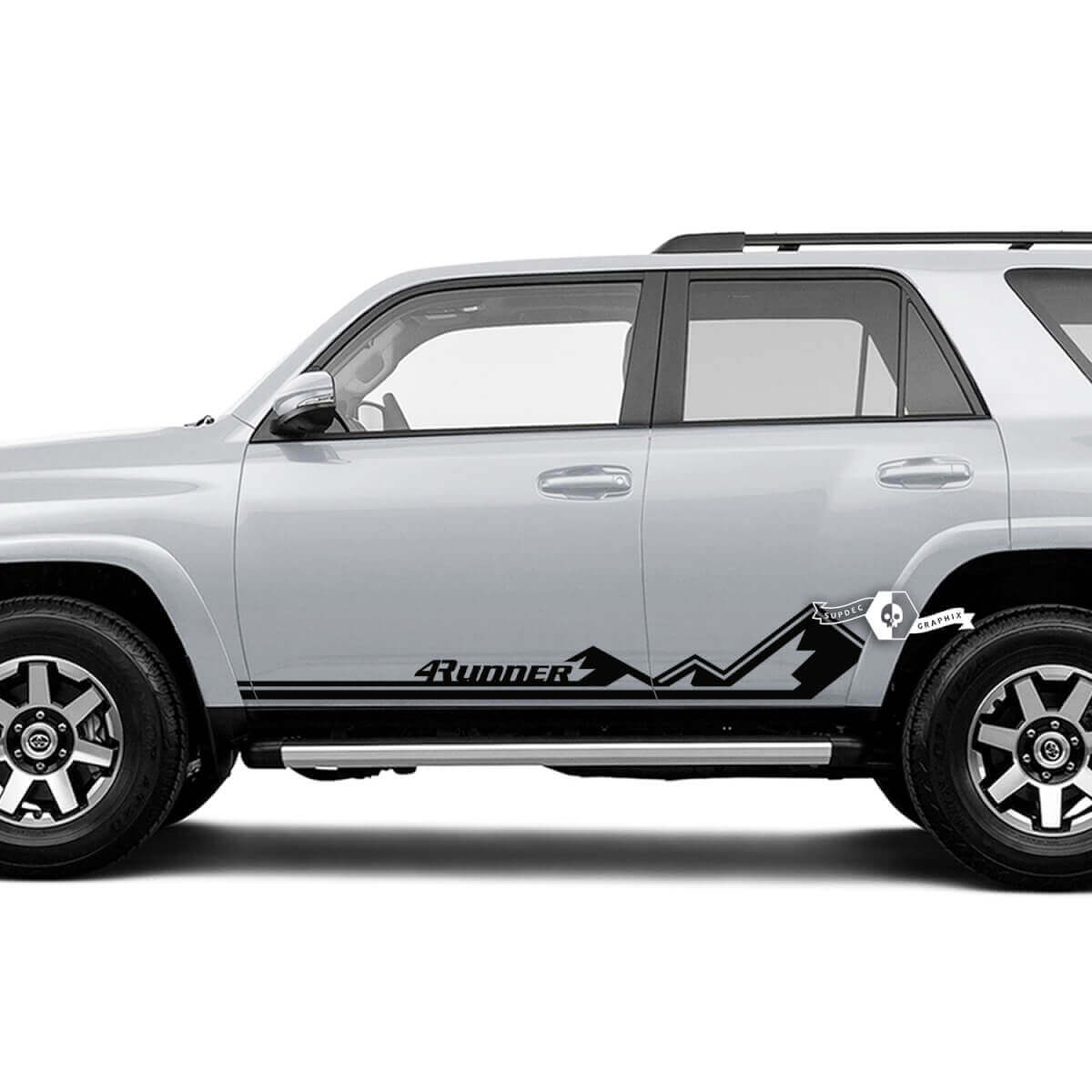 Paar 4Runner Zijdeur Vinyl Bergen Rocker Panel Streep Vinyl Decals Stickers voor Toyota 4Runner TRD
