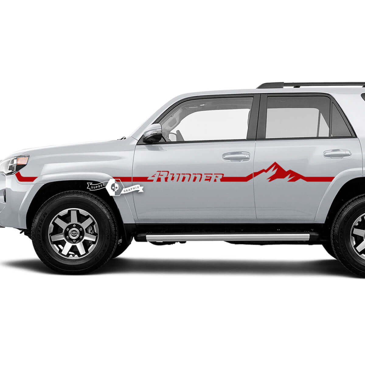Paar 4Runner Zijdeur Vinyl Bergen Spatbord Lijnen Streep Vinyl Decals Stickers past Toyota TRD 4Runner
