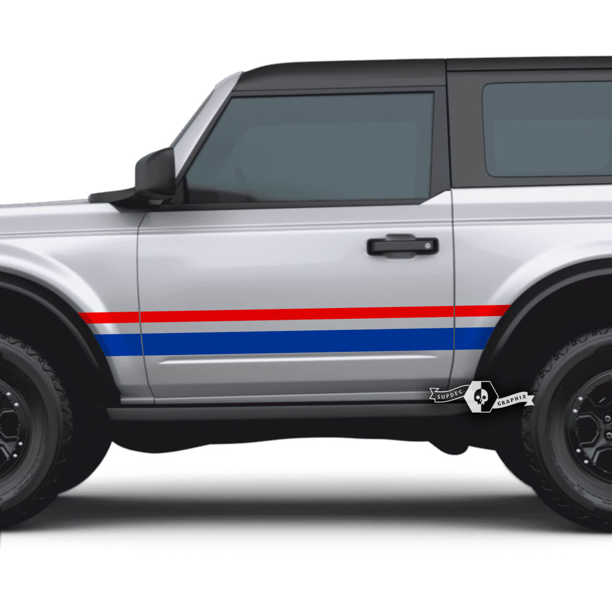Strepen met Variabele Breedte Zijkant Vinyl Decal Sticker voor Musclecar paard